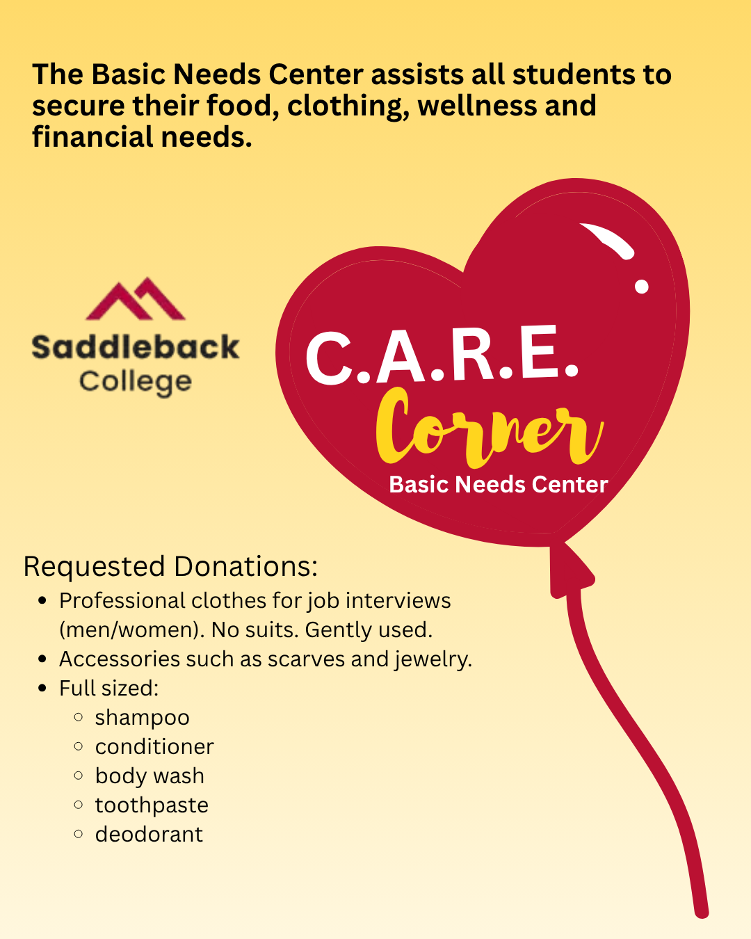 Saddleback Care Corner